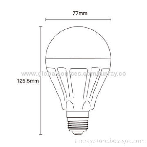 12W A19 LED Bulb, 85-265V AC Input Voltage, CE Mark, Aluminum Housing, Epistar 5730 SMD ChipNew